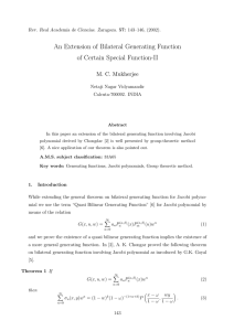 An Extension of Bilateral Generating Function of Certain Special