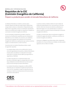 Requisitos de la CEC (Comisión Energética de California)