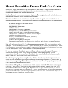 Mamut Matemáticas Examen Final