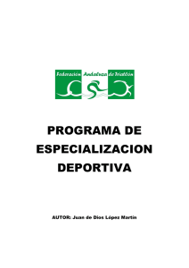 Introducción - Programa de especialización deportiva