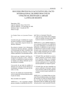 segundo protocolo facultativo del pacto internacional de derechos
