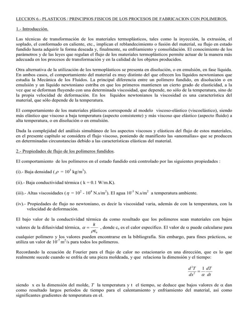 Leccion6 PLASTICOS ReologiaFundidos