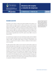 informe 3° trim. de 2003 - Ministerio de Trabajo, Empleo y