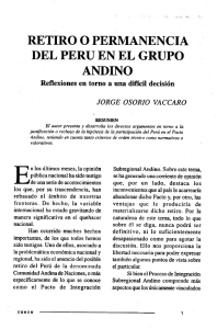 RETIRO 0 PERMANENCIA DEL PERU EN EL GRUPO ANDINO