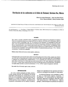 Distribución ¡le los sedimentos en la Bahía ¡le Chetumal, [luintana