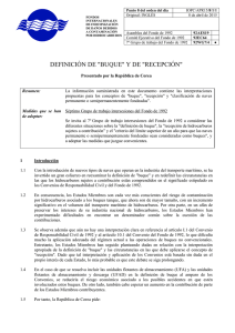 DEFINICI&Oacute;N DE "BUQUE" Y DE "RECEPCI&Oacute;N"