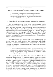 XV. REMUNERACIÓN DE LOS CONCEJALES