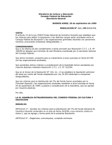 Resolución 111/99 - Ministerio de Educación y Deportes