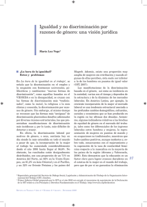 Igualdad y no discriminación por razones de género