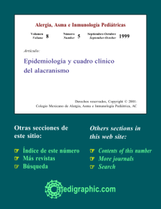 Epidemiología y cuadro clínico del alacranismo