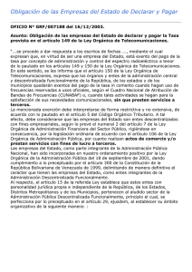 Obligación de las Empresas del Estado de Declarar y Pagar