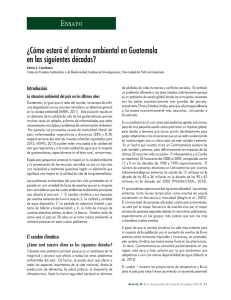 ¿Cómo estará el entorno ambiental en Guatemala en las siguientes