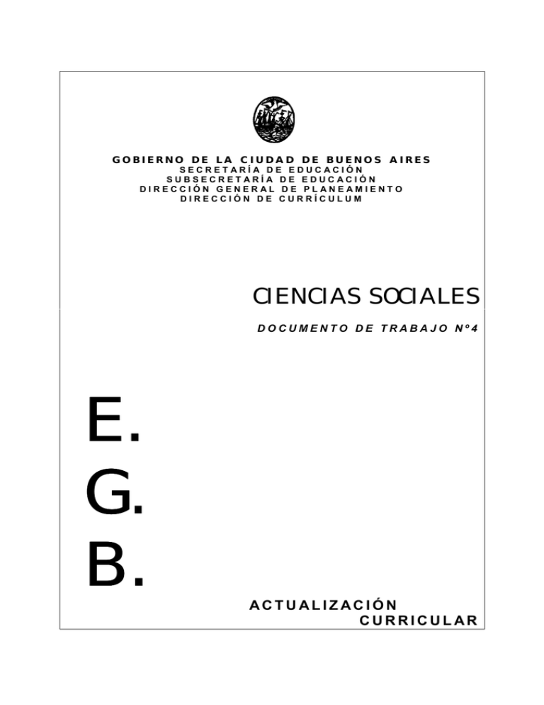 CIENCIAS SOCIALES Buenos Aires Ciudad