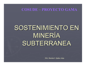 sostenimiento en minería subterranea - Geco