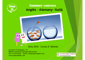 Summer courses - Step in English