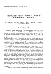 MENSTRUACION Y SUEÑO: HIPERSOMNIA PERIODICA