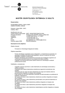 màster odontologia integrada d`adults