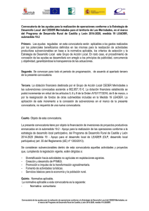 Convocatoria de las ayudas para la realización de operaciones