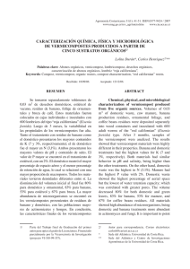caracterización química, física y microbiológica de vermicompostes