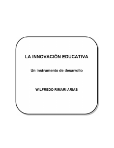 La Innovación Educativa, instrumento de desarrollo