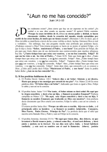 ¿Aun no me has conocido? - Toda la Escritura es inspirada por Dios