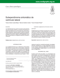 Subependimoma sintomático de ventrículo lateral