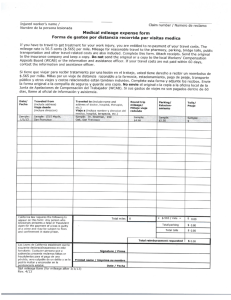 Medical mileage expense form Forma de gastos por distancia