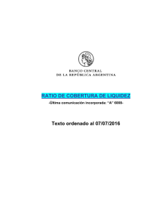 ratio de cobertura de liquidez - del Banco Central de la República