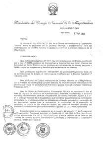 Directiva Normas y Procedimientos para Contrataciones por Montos