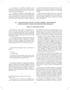 LEGALIDAD DEL USO DE LA FUERZA (SERBIA Y MONTENEGRO