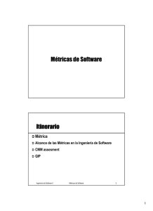 Métricas de Software Itinerario