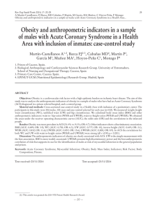 Obesity and anthropometric indicators in a sample of males with