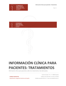 información clínica para pacientes: tratamientos