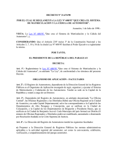Decreto N° 21674/98 - Corte Suprema de Justicia del Paraguay