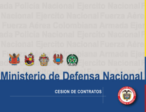 cesion de contratos - Ministerio de Defensa