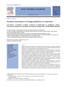 276. EAU guidelines on vasectomy - European Association of Urology