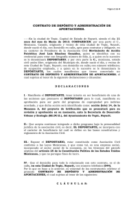 contrato de depósito y administración de aportaciones.