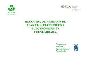 RECOGIDA DE RESIDUOS DE APARATOS ELECTRICOS Y