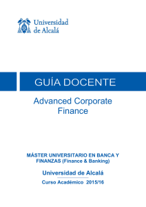 Advanced Corporate Finance