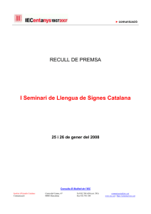 I Seminari de Llengua de Signes Catalana