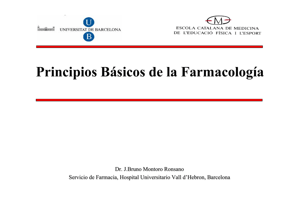 Principios B Sicos De La Farmacolog A