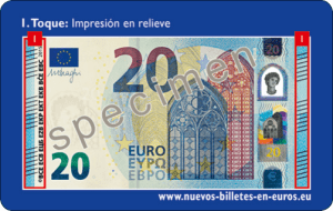 www.nuevos-billetes-en-euros.eu 1. Toque: Impresión en relieve