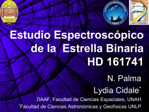 Estudio Espectroscópico de la Estrella Binaria HD 161741