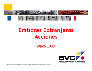 Emisores Extranjeros Acciones - Bolsa de Valores de Colombia