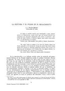 Page 1 LA HISTORIA Y EL PODER EN EL RENACIMIENTO J. L.