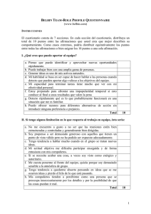 1 (www.belbin.com) El cuestionario consta de 7 secciones. En cada