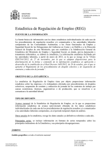 Estadística de Regulación de Empleo (REG)