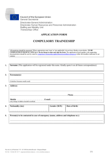 Application form compulsory EN - Council of the European Union