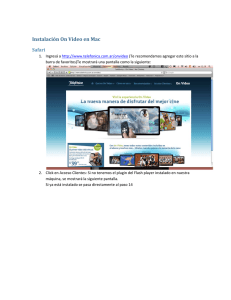 Instalación On Video en Mac