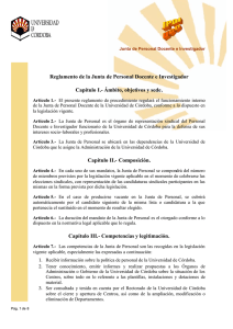 Reglamento de la Junta de Personal Docente e Investigador